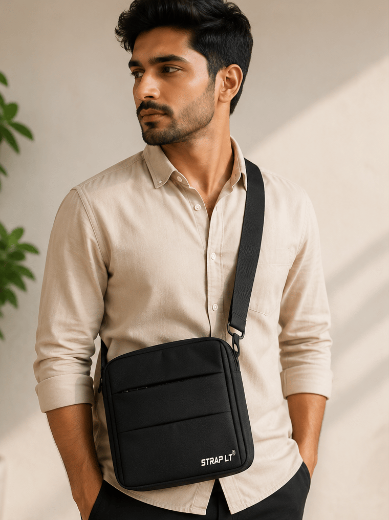Strap LT Black Sling Bag