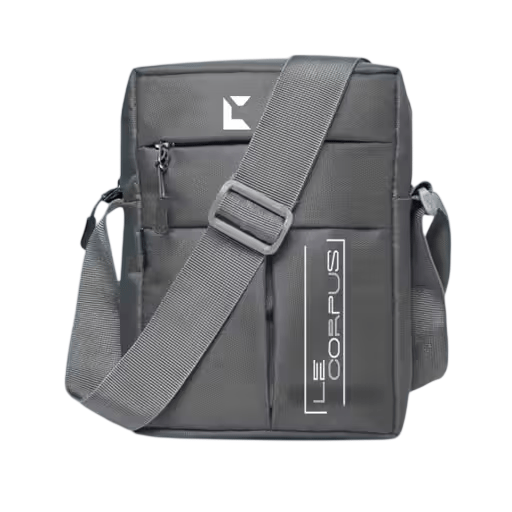 LE Corpus Dark Grey Shoulder Messenger Bag