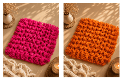 Handmade Macrame Place Mats Set of 2