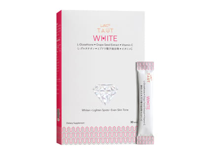 LAC Taut White L-Glutathione, Grape Seed Extract & Vitamin C Supplement | Supports Skin Radiance & Even Skin Tone | 30 Sticks