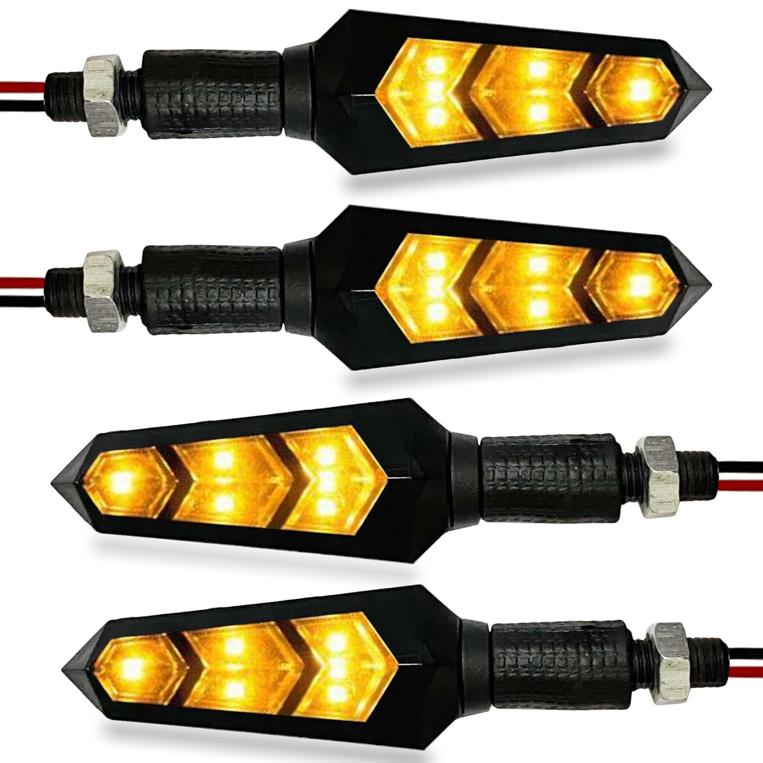 PECULIAR ZONE 6LEDY+HBB Front, Rear, Side LED Indicator Light for Bajaj, Hero, Honda, TVS, Suzuki, Universal For Bike Universal For Bike (Yellow, Blue)