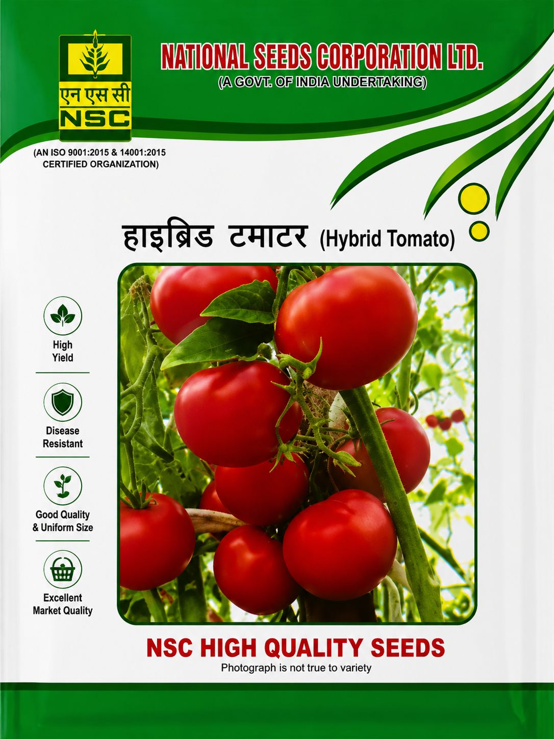 NSC Hybrid Tomato Kashi Abhiman, 10 g Truthfully Labelled Seed Pouch