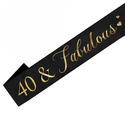 40 & Fabulous Sash 62 inch 40 & Fabulous Sash 62 inch