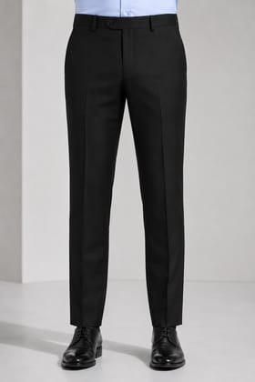 Akaya Apparels ComfortFit Black Cotton Blend Trousers