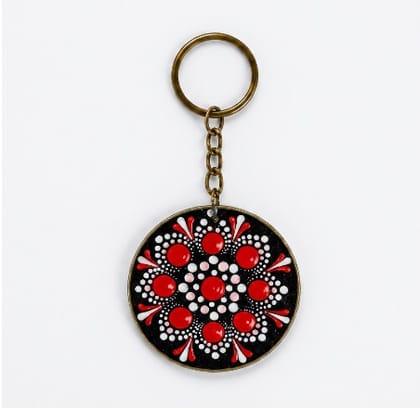 Handmade Dot Art Keychain Pack of 6