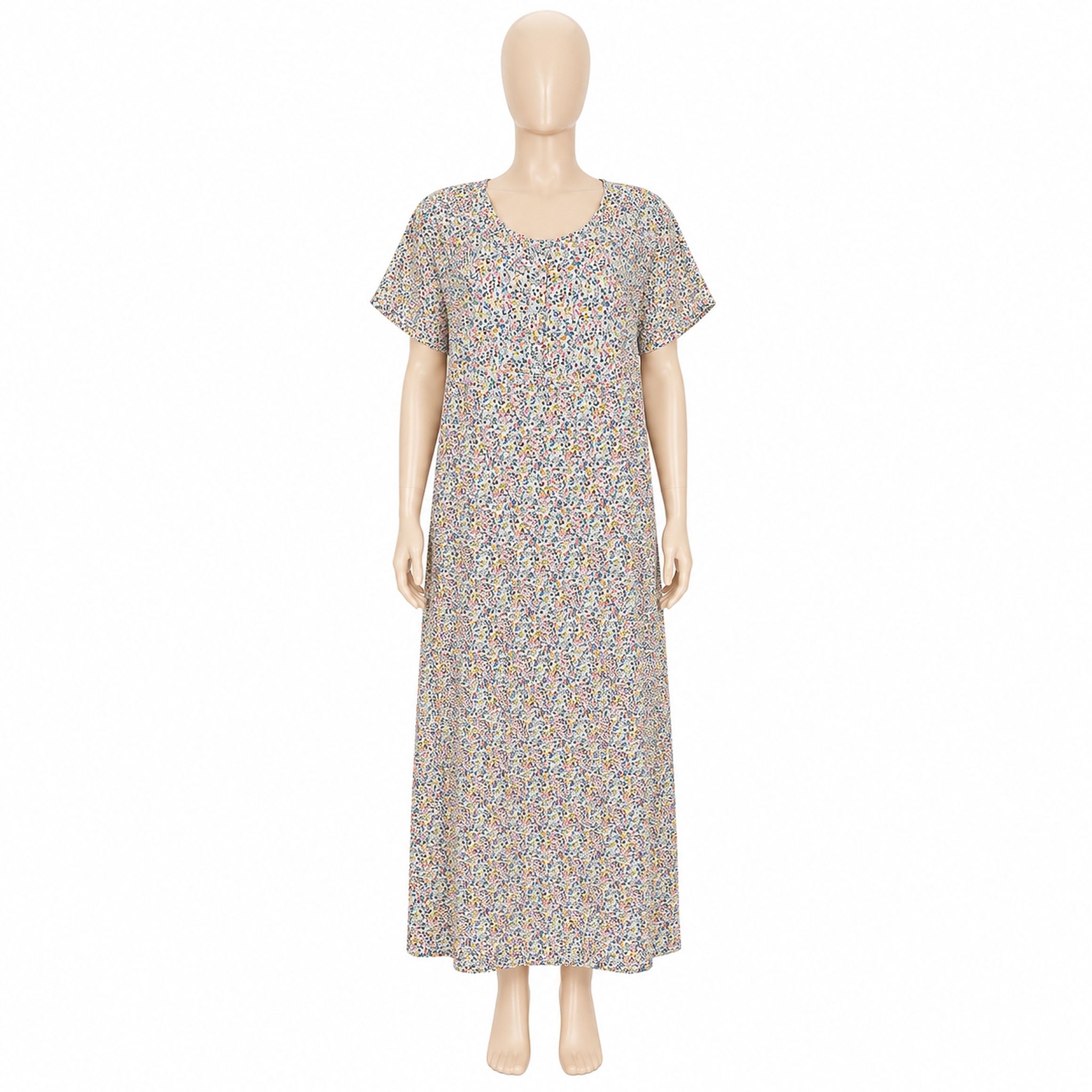 White Blossom Cotton Blend Women’s Gown