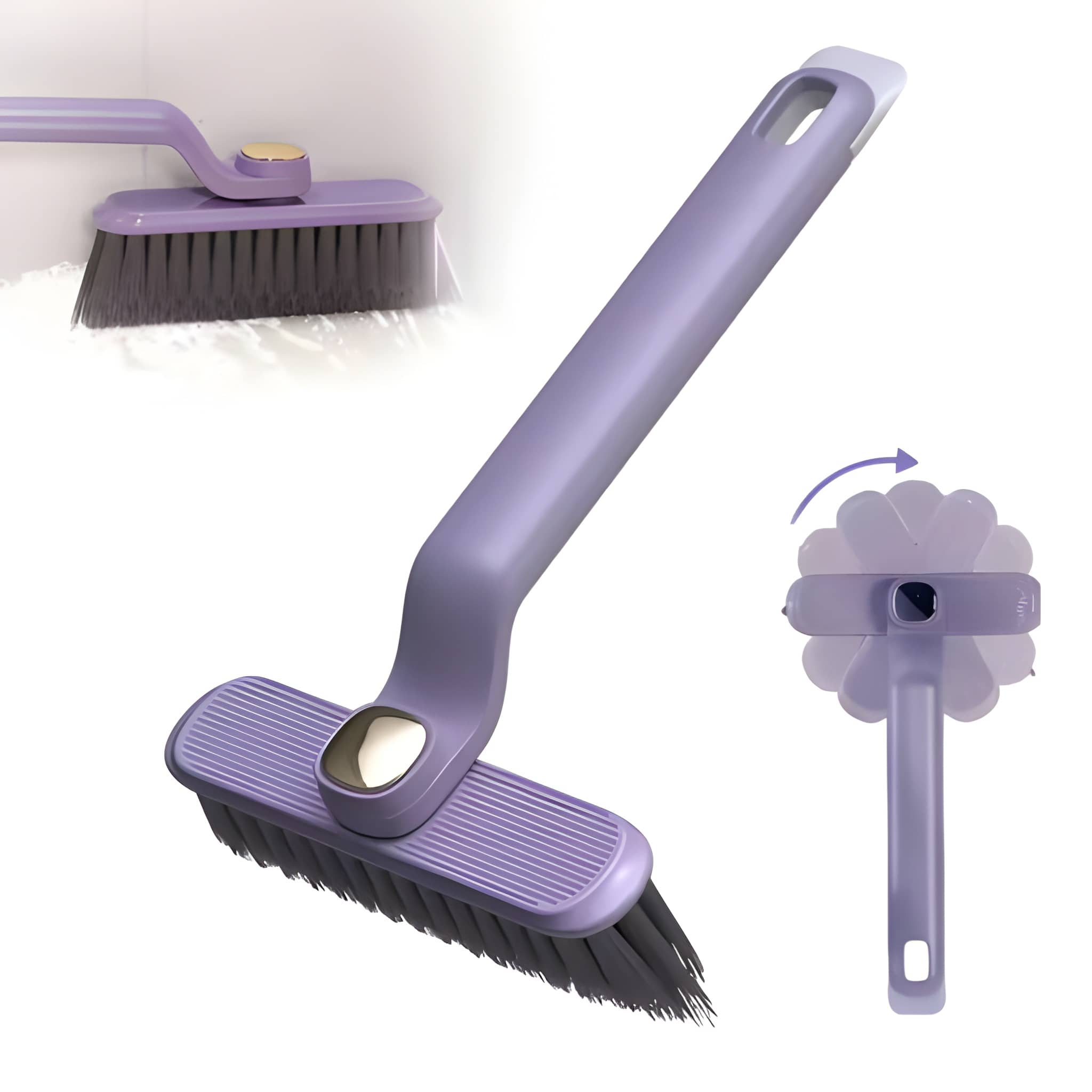 Heavy Duty Multi-Function Bathroom 360 Degree Rotating Crevice Cleaning Brush – Hard Bristle Gap Cleaning Brush for Bathroom, Kitchen Tiles, Window Tracks, Toilet & Corner Cleaning