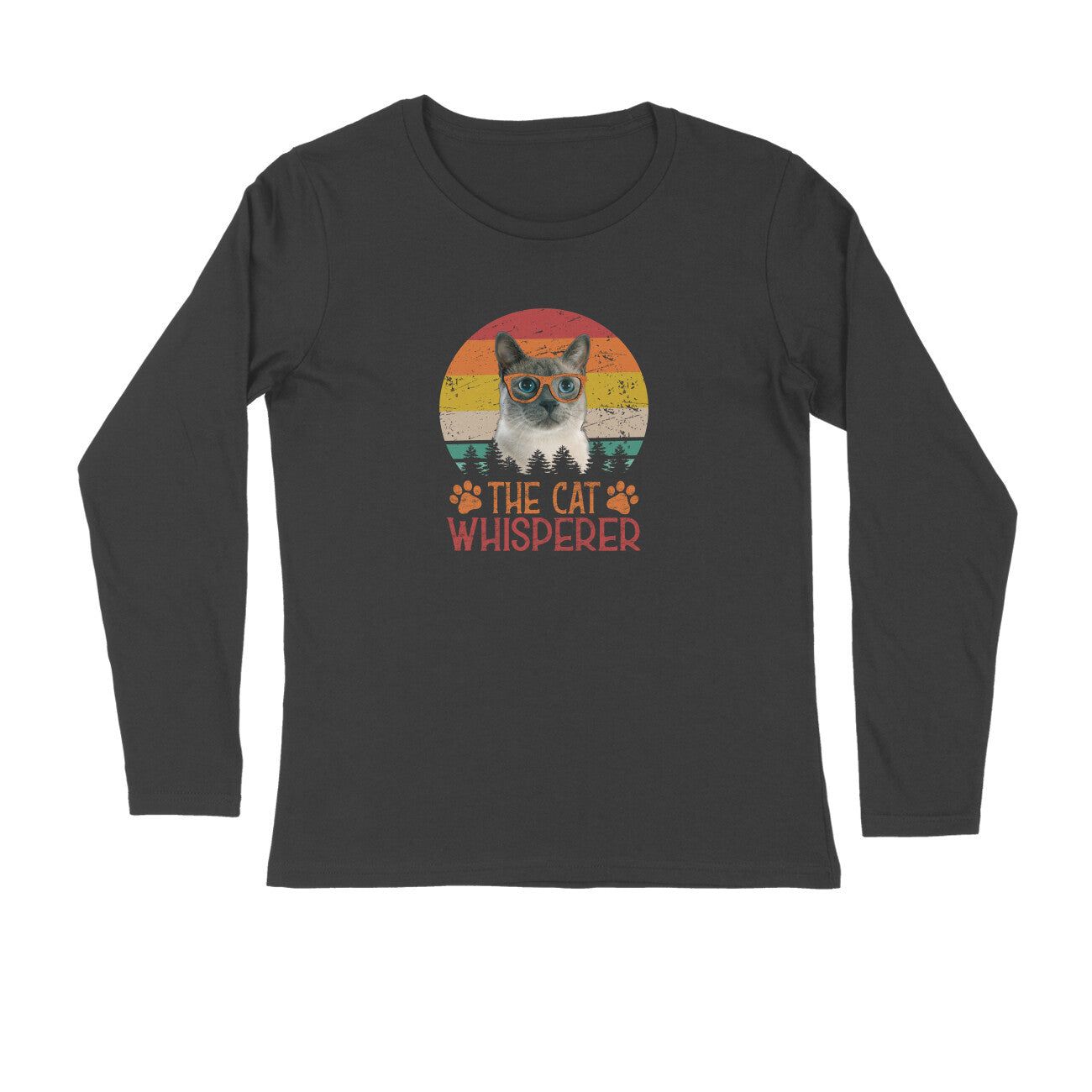 Full Sleeves Round Neck (Men) - The Cat Whisperer (5 Colours)