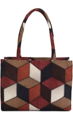 Geometric Patchwork Faux Leather Tote Bag for Women Geometric Patchwork Faux Leather Tote Bag for Women