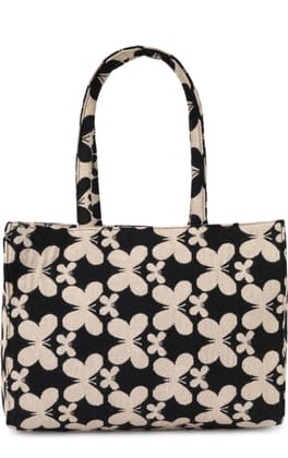 Butterfly Print Canvas Tote Bag, Small Butterfly Print Canvas Tote Bag, Small