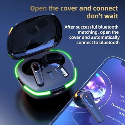 Pro60 Wirel Earbuds N-Ear Headphone Bt Earphones Sport Earbuds for Music Game Call Compatible with Os Black