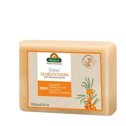 Biosash Natural Sea Buckthorn Bathing Bar - 100g