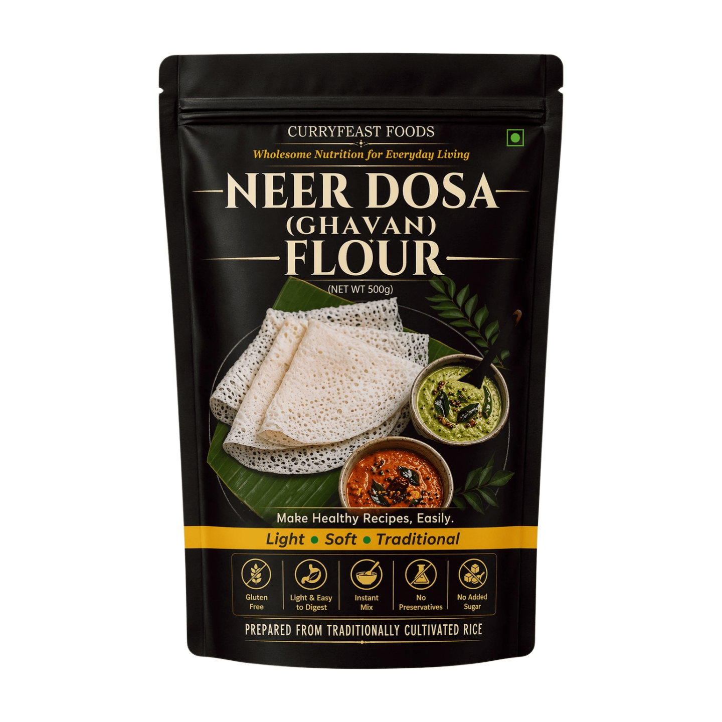 Curryfeast Neer Dosa (Ghavan) Flour/ Instant Dosa Mix/ 500 g