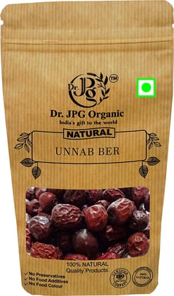 Dr JPG Organic Herbals Pure Natural Unnab Ber red dry 200g | jujube | Zizyphus Sativa Gaetn | Jujube Dry fruit | ISO & FSSAI Certified (200g)