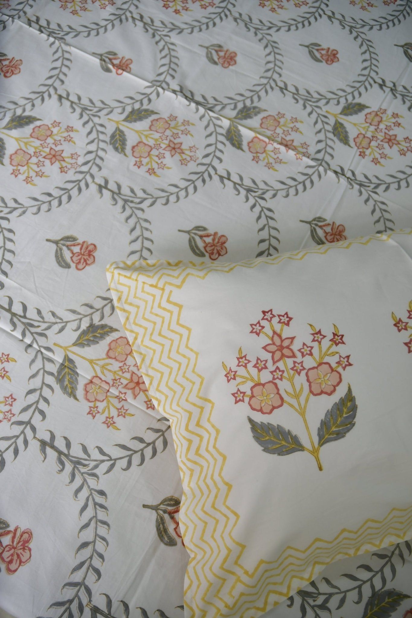 Basant Jaal Bedsheet - Luxurious Comfort King 90x108 inches