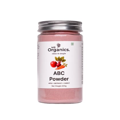 ABC Powder 200g – Apple Beetroot Carrot Juice Superfood | Immunity, Skin Glow, Heart Health & Energy Booster | No Sugar, No Preservatives | MR Organics