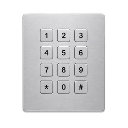 Linepro 4x3 Stainless Steel Industrial Metal Keypad | Model LP 2319
