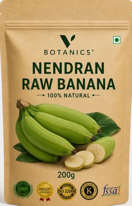 VBotanics Nendran Raw Banana Powder - 100% Natural, 200g Pouch