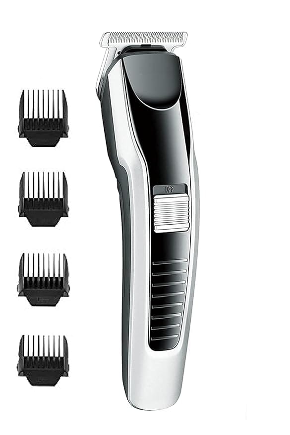 AT-538 Rechargeable Hair Beard Trimmer for Men Trendy Styler HTC Trimmer Stainless Steel Sharp Blade Beard Shaver (Black)