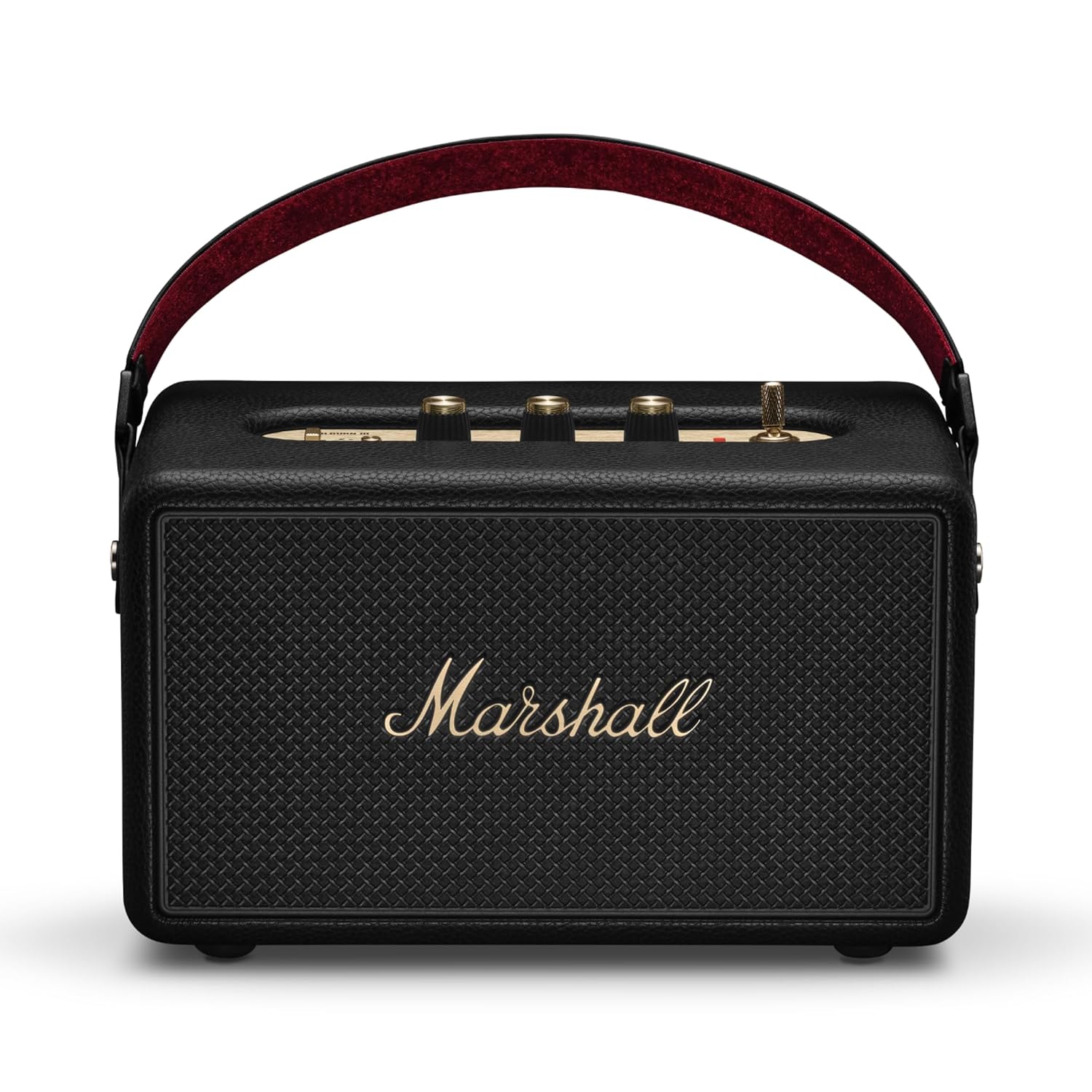 Marshall Kilburn III Portable Bluetooth Speaker with 50+ Hours of Portable Playtime, (360° Sound), Dust & Water-Resistant (IP54) – Black & Brass