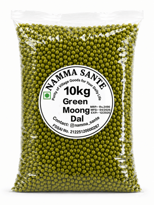 Green Moong Dal, Sabut Moong, Whole Green Gram, Hari Moong, Mung Bean 10kg Green Moong Dal, Sabut Moong, Whole Green Gram, Hari Moong, Mung Bean 10kg