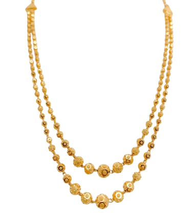 Women's 2-Layer Gold Ball Chain Necklace Women's 2-Layer Gold Ball Chain Necklace
