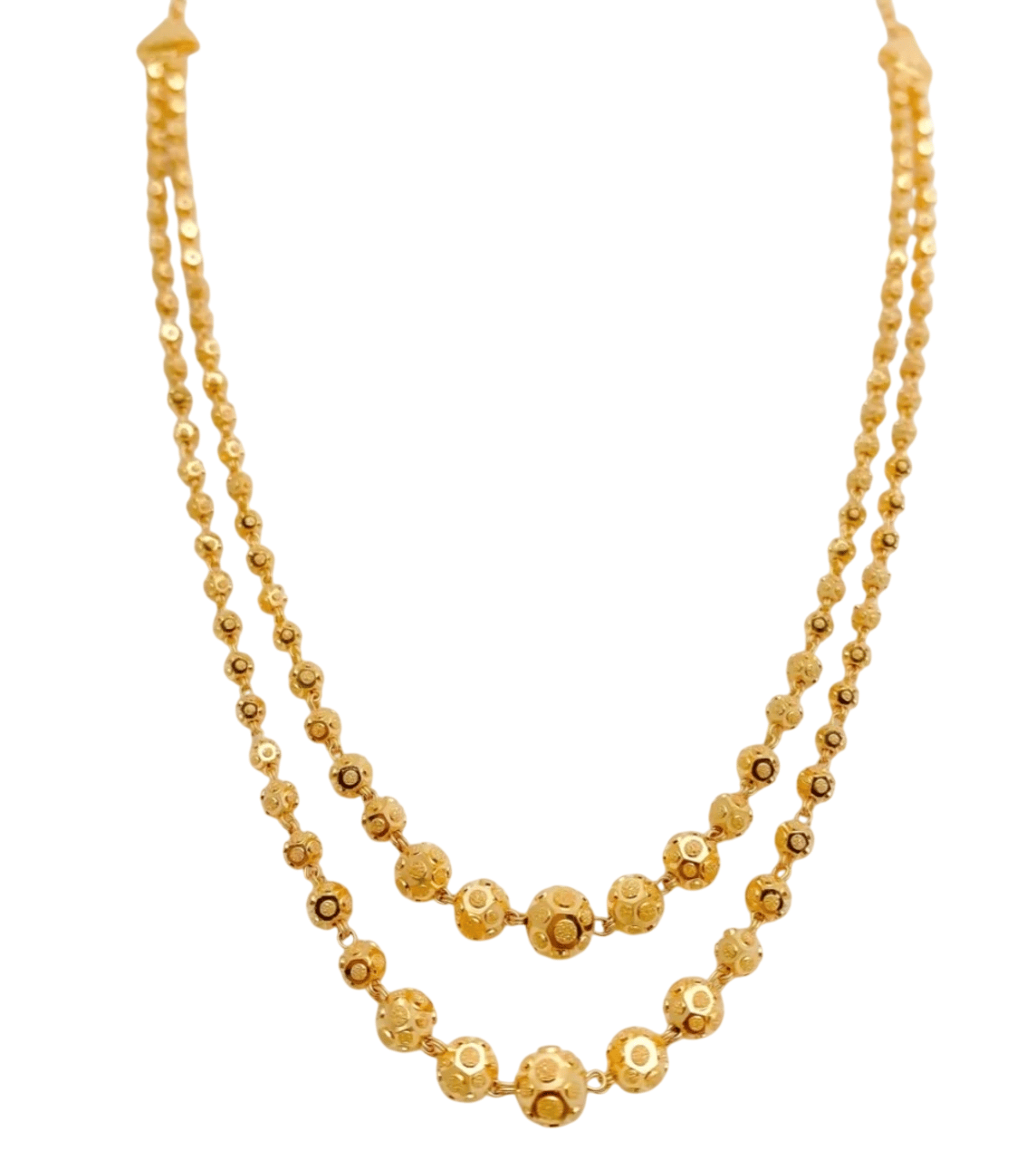 Women's 2-Layer Gold Ball Chain Necklace