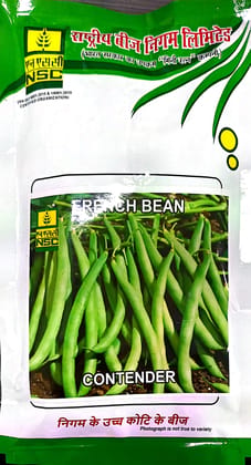 NSC -  French Bean- Variety Contender High-Quality Seeds 250 gm Pouch