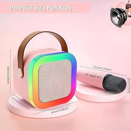 Buy K12 Bluetooth Karaoke Speaker with Wireless Mic & RGB Lights | Portable Party Speaker