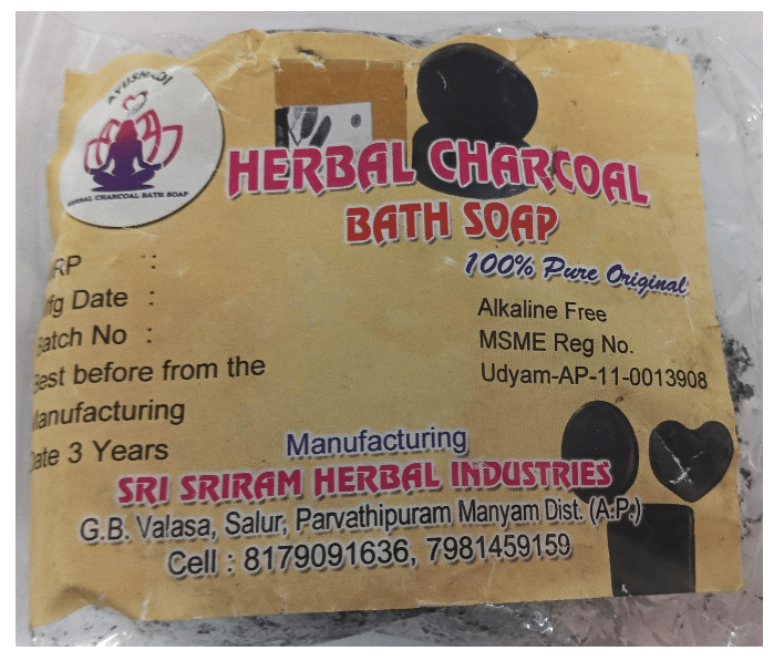 Ayushadi Herbal Charcoal Bath Soap