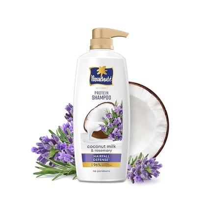 Parachute Advansed Protein Shampoo with Coconut Milk & Rosemary | Up to 96% Hair Fall Reduction & up to 23X Hair Fall Control | For Men & Women | 1.2L (Pack of 2)