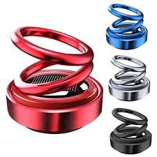Solar Rotating Double Ring Suspension Car Air Freshener