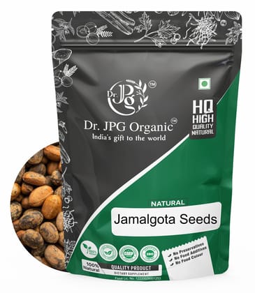 Dr. JPG Organic Herbals Natural Jamalgota Seeds | Jamalgota Beej | Croton Seed | Croton tiglium Seed (100 g) | ISO & GMP Certified. (Pack Of 1)