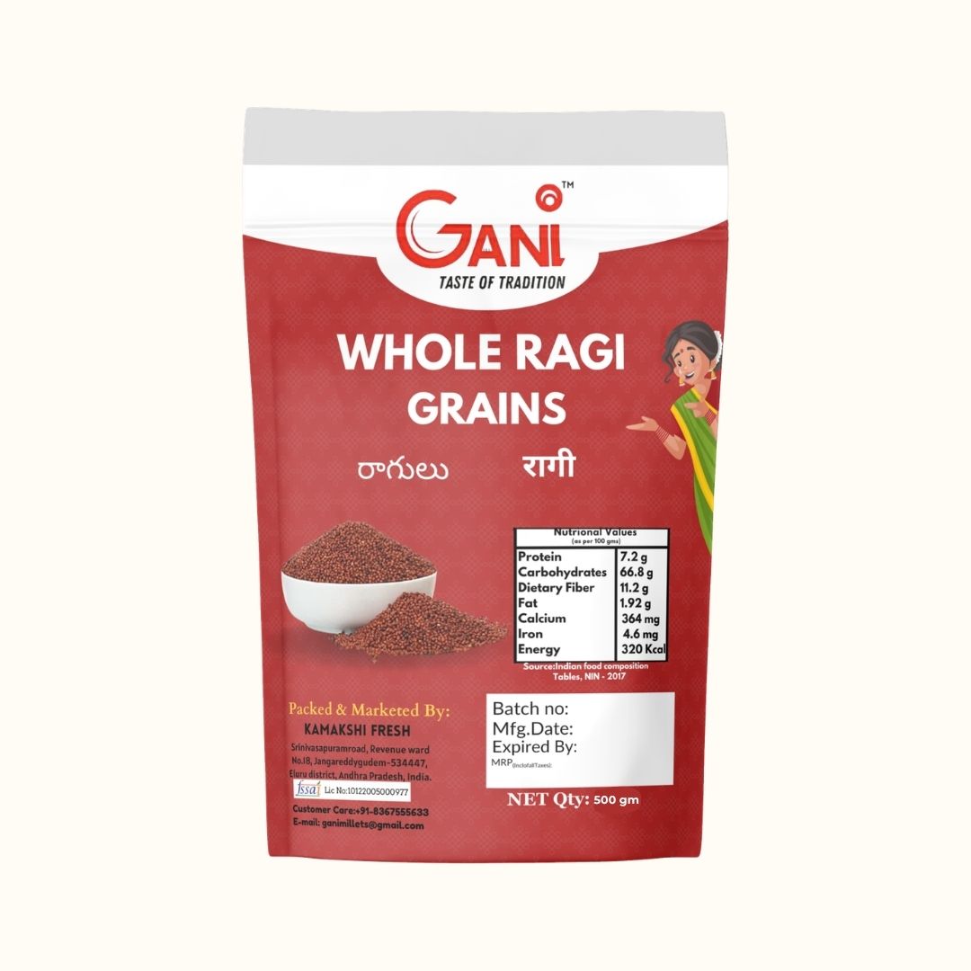 Gani Whole Ragi Grains - Finger Millet - 500 gm