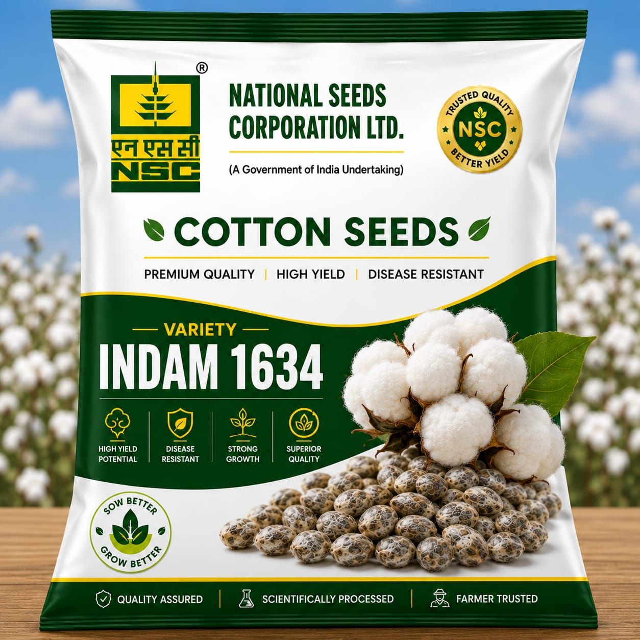 NSC INDAM 1634 COTTON SEEDS 