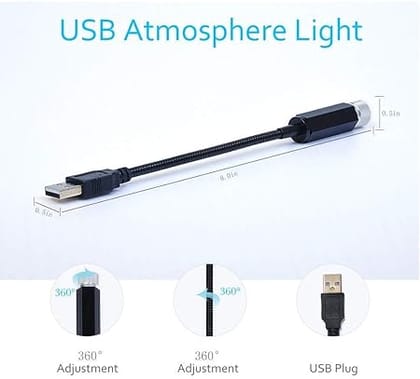 Portable USB Red Car Roof Star Light Projector
