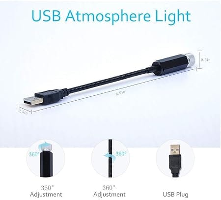 Portable USB Red Car Roof Star Light Projector