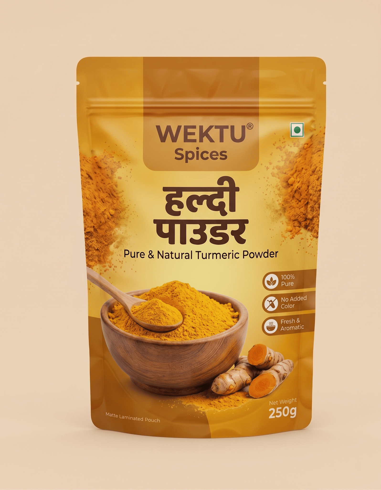 WEKTU Haldi Powder  | Pure Turmeric Powder | Natural & Fresh Kitchen Spice