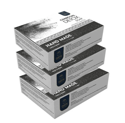 Elegantra Activated Charcoal Detox Bathing Bar – Deep Cleansing & Anti-Acne Soap (100gm each, Pack of 3) manages excess sebum and fights acne