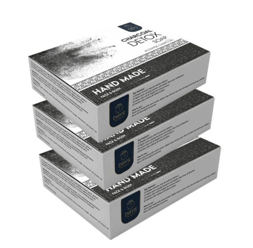 Elegantra Activated Charcoal Detox Bathing Bar – Deep Cleansing & Anti-Acne Soap (100gm each, Pack of 3) manages excess sebum and fights acne