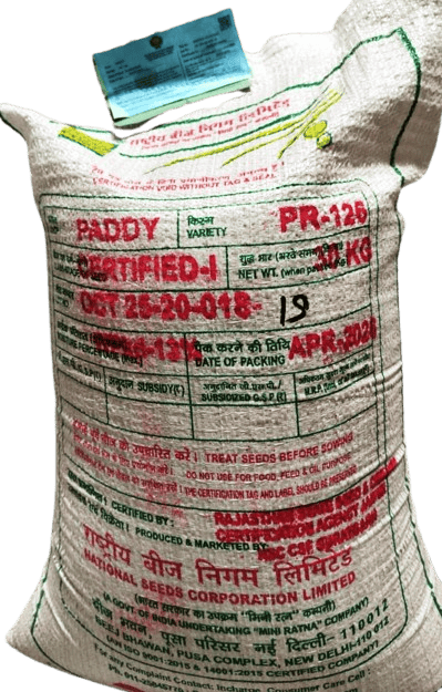 NSC Paddy variety PR-126 c/s 30 kg HDPE bag