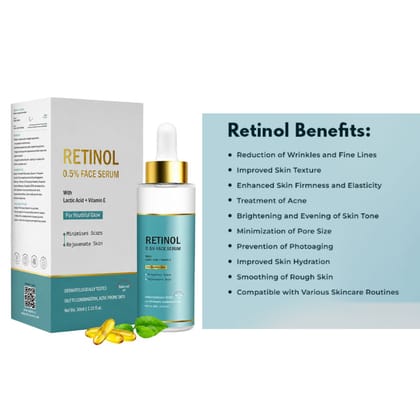 Hydrating Anti Wrinkle Serum for Fine Lines, Dark Spots & Skin Texture | For all skin types Advanced Natural Retinol Anti Aging Serum 30ml Pack of 1