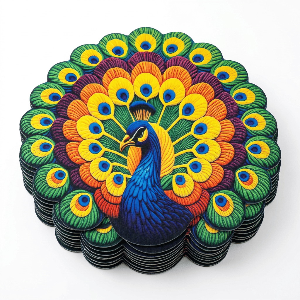 Intricate Peacock Wall Art and Desk Decor Piece