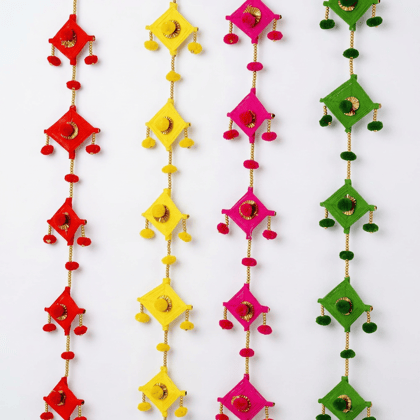 Diwali Festival Door Latkan (Set of 4 Multicolor)