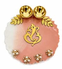 Handcrafted Ganesh Haldi Kumkum Plate