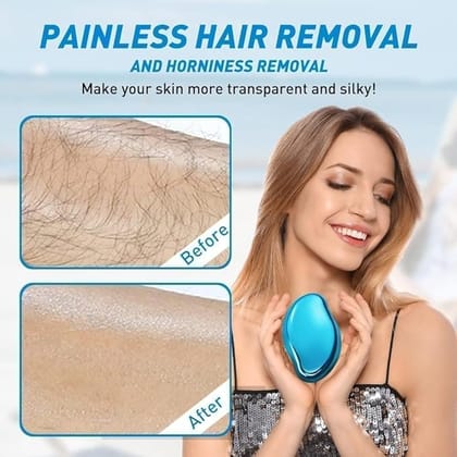 Magic Crystal Hair Eraser for Women and Men, Hair Remover Painless Exfoliation Hair Removal Tool for Arms Legs Back, Washable Crystal Epilator Without Shaving