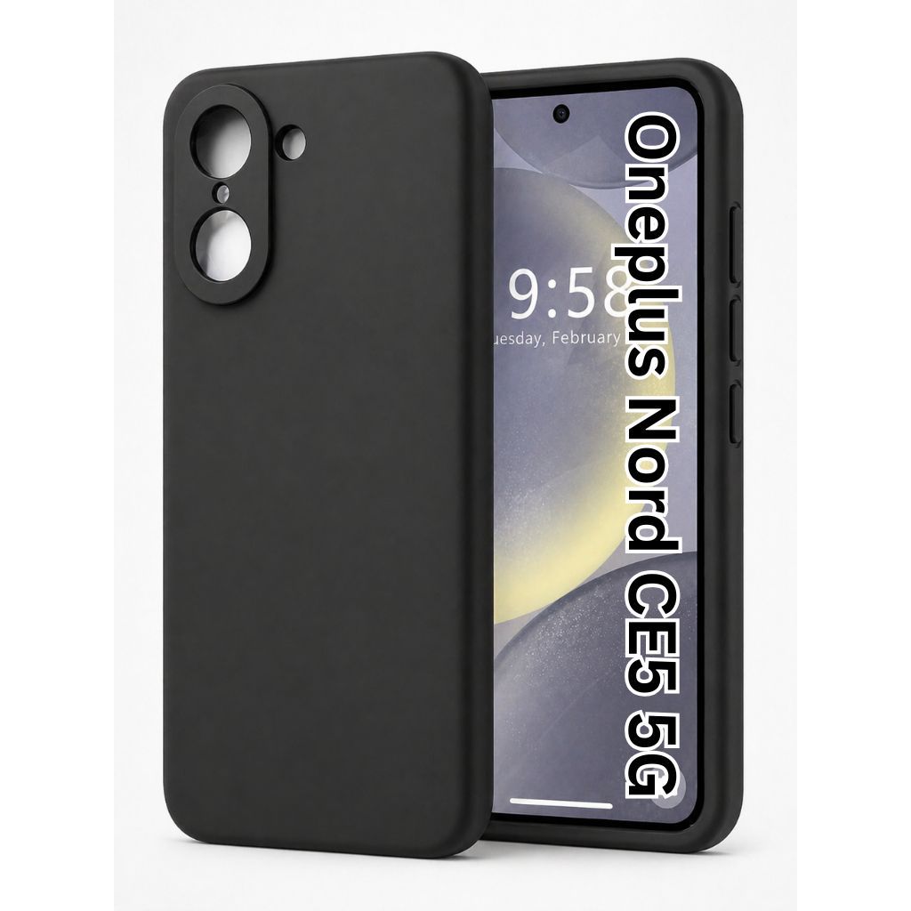 V3Deals Premium Silicon Mobile Cover Compatible for OnePlus Nord CE5 5G | Camera Bump Protection, Shockproof Soft Flexible Back Case | Matte Finish