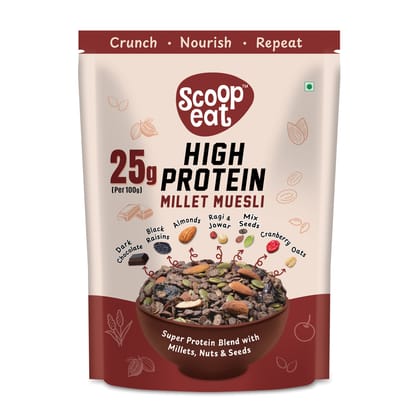 Scoopeat 25gm High Soy Protein Muesli- 400gm
