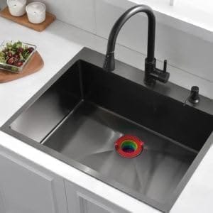 Colorful Kitchen Sink Strainer & Stopper – Thickened Monster Drain Filter, Leak-Proof Waste Collector, Durable Kitchen Sink Drain Protector for Home, Easy Fit & Efficient Drainage