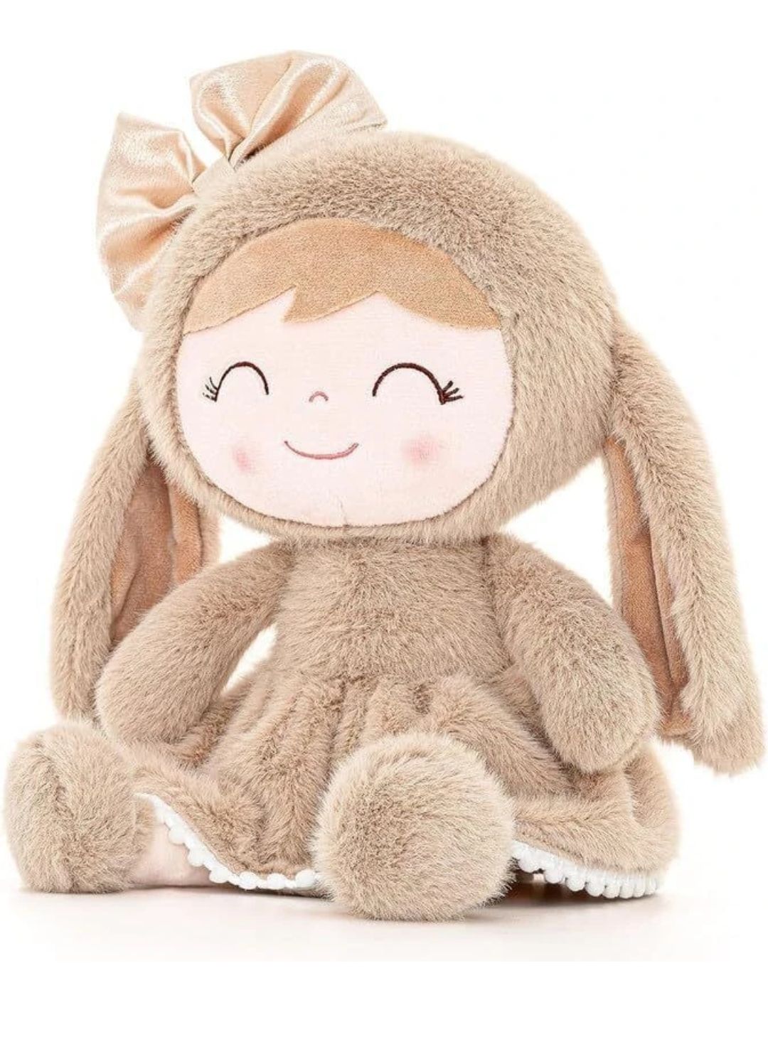 Personalized Plush Bunny Doll Toy Beige